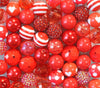20mm beads, Red Beads Variety Pack